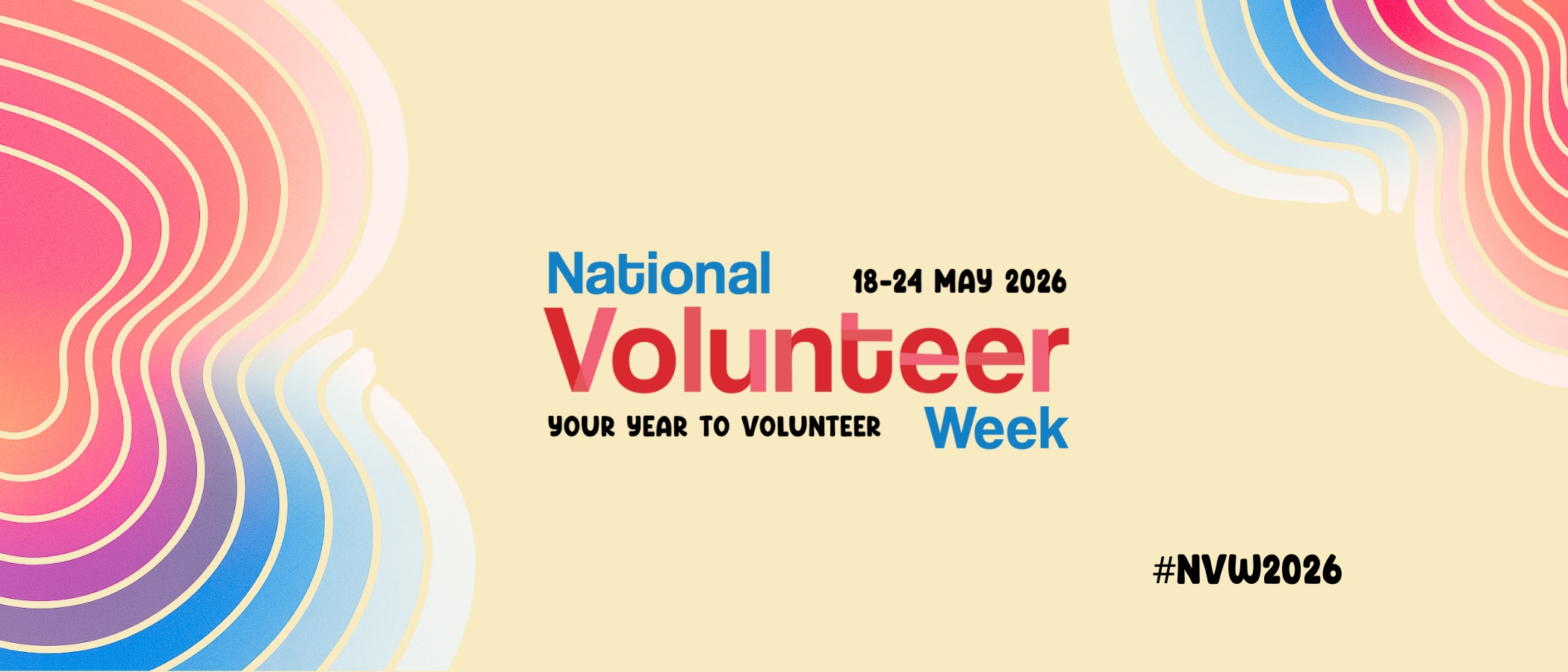 National Volunteer Week Logo with wave graphic