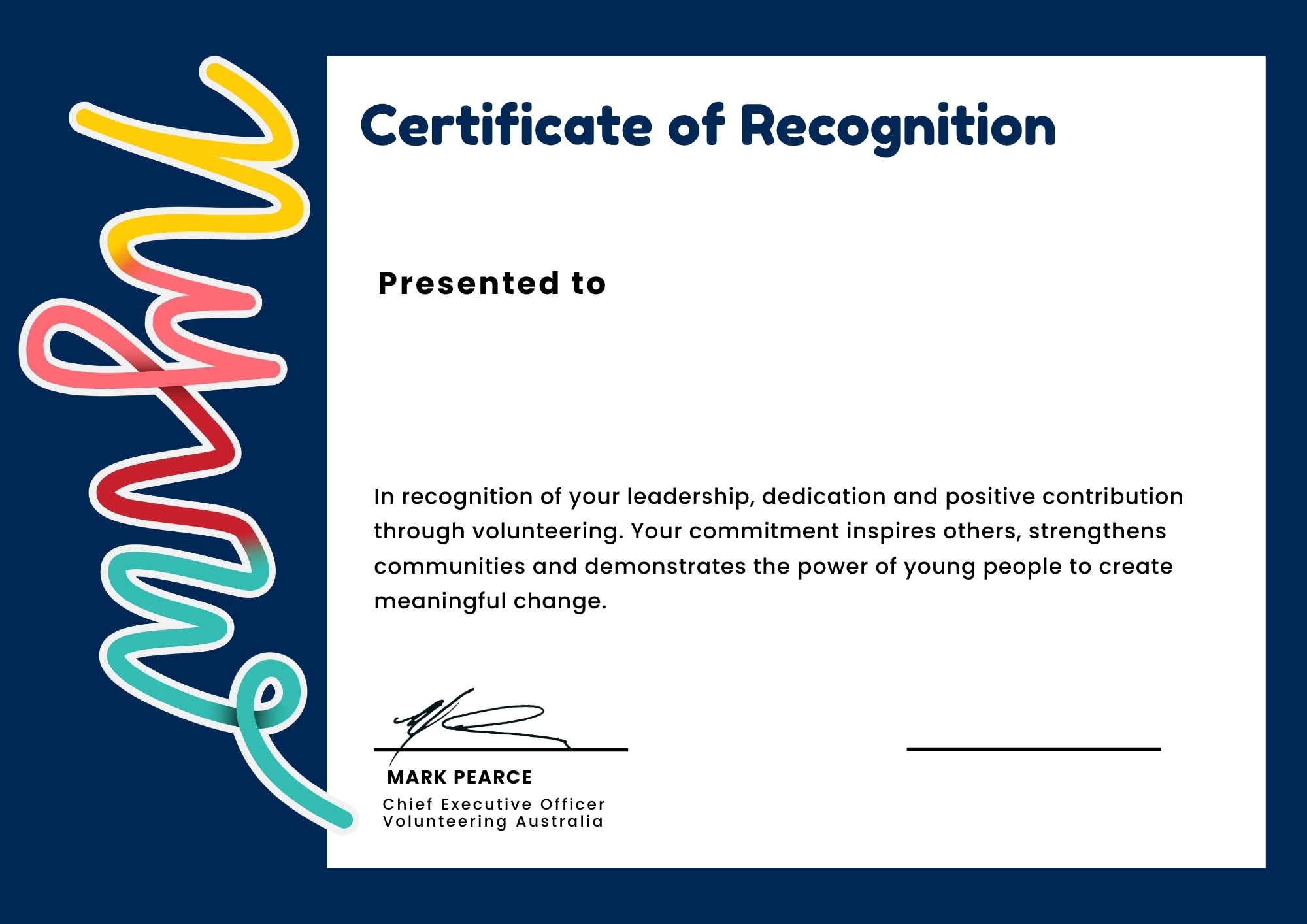 Certificate of Recognition – image