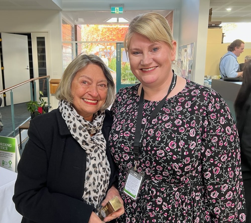 (Lana (right) and volunteer, Marika at National Volunteer Week celebration.