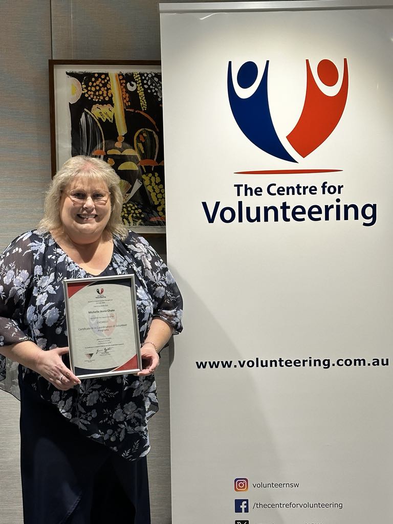  Receiving my Certificate IV in Managing Volunteer Programs at NSW Parliament House.