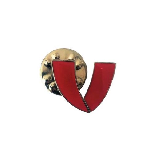 Red V Lapel Pin