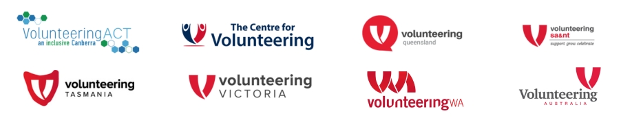 State and Territory Volunteering Peak Body Logos