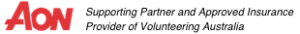 Image of the AON Logo - Supporting Partner and Approved Insurance Provider of Volunteering Australia
